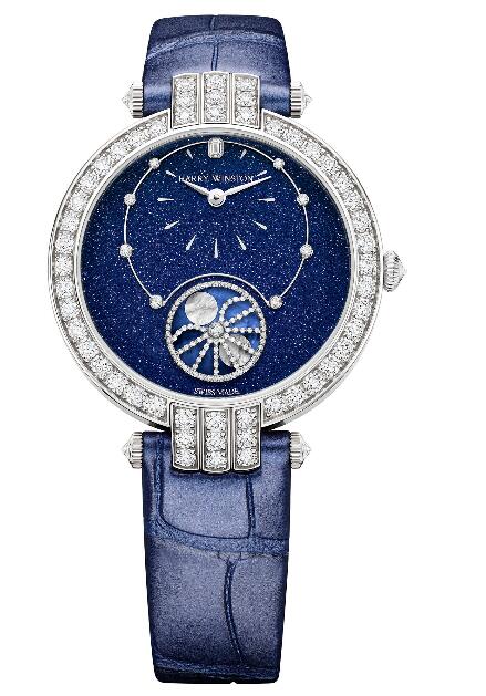 Fake Harry Winston Premier Precious Moon Phase Automatic 36mm PRNAMP36WW001 new watch